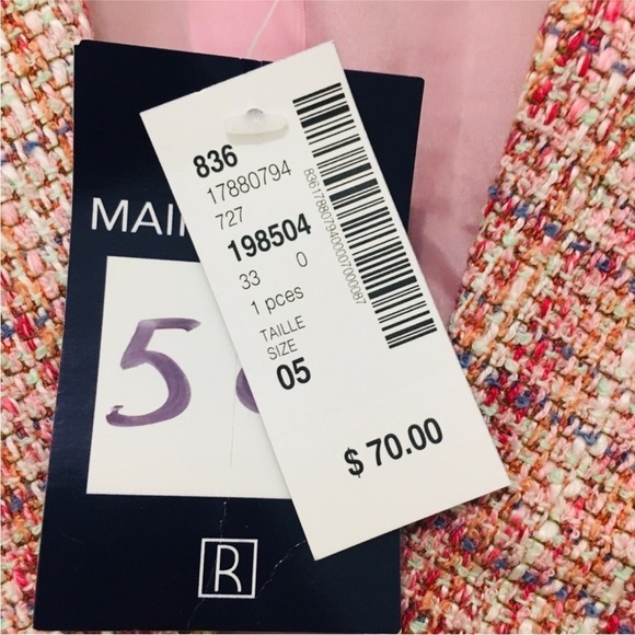 Reitmans pink tweed blazer size 5 NWT - Picture 6 of 7